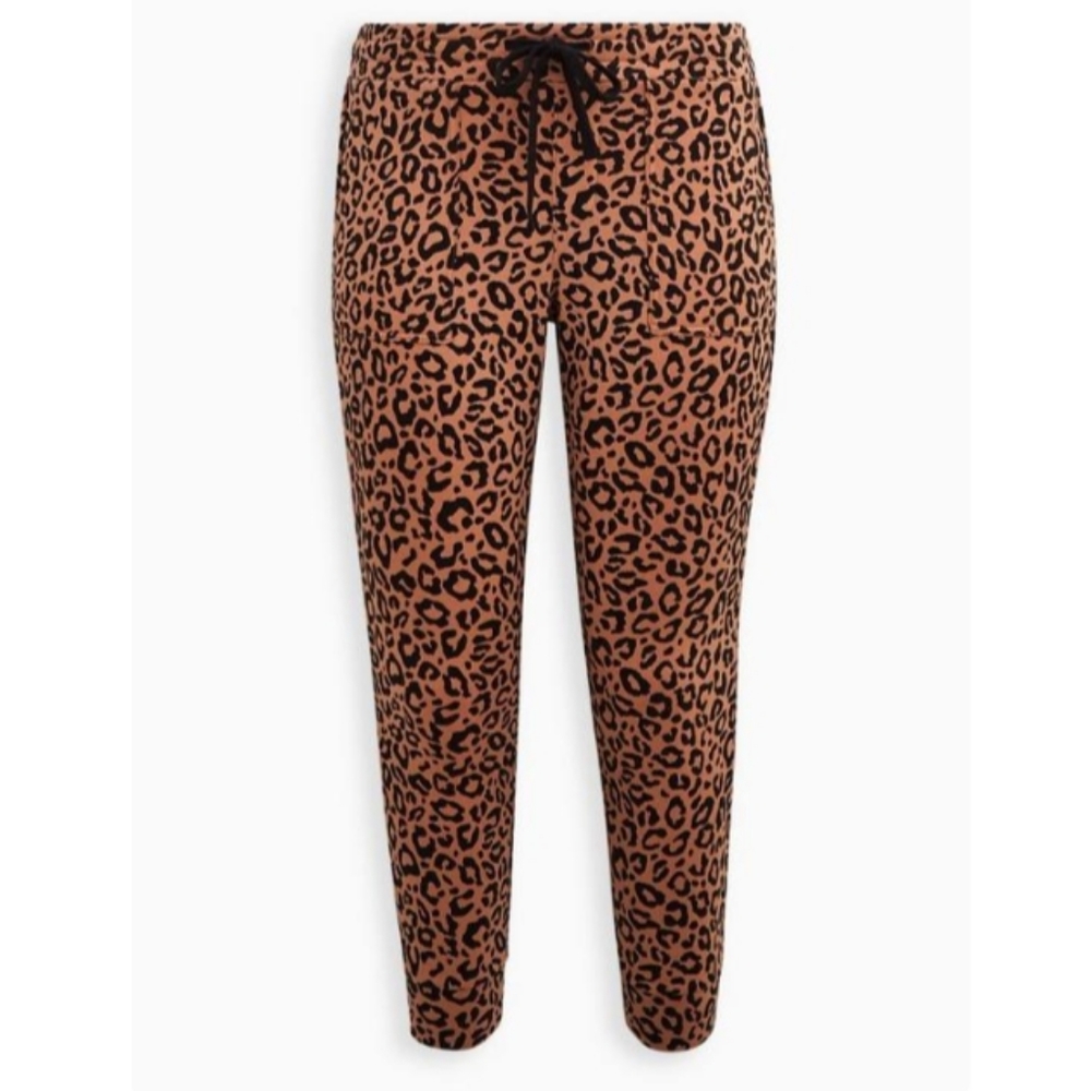 Torrid Leopard Cheetah Fleece Jogger Sweat Pants Plus Size